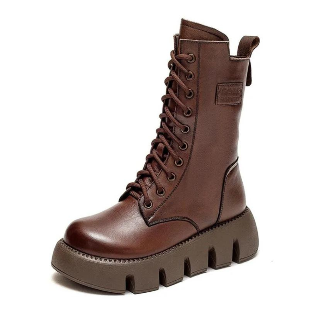 Ultra bequeme & warme Lederstiefel