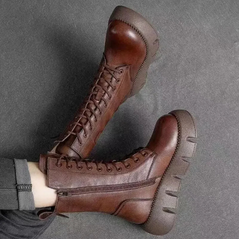 Ultra bequeme & warme Lederstiefel
