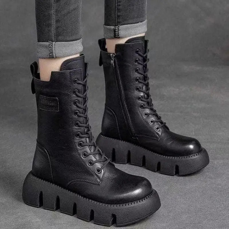 Ultra bequeme & warme Lederstiefel