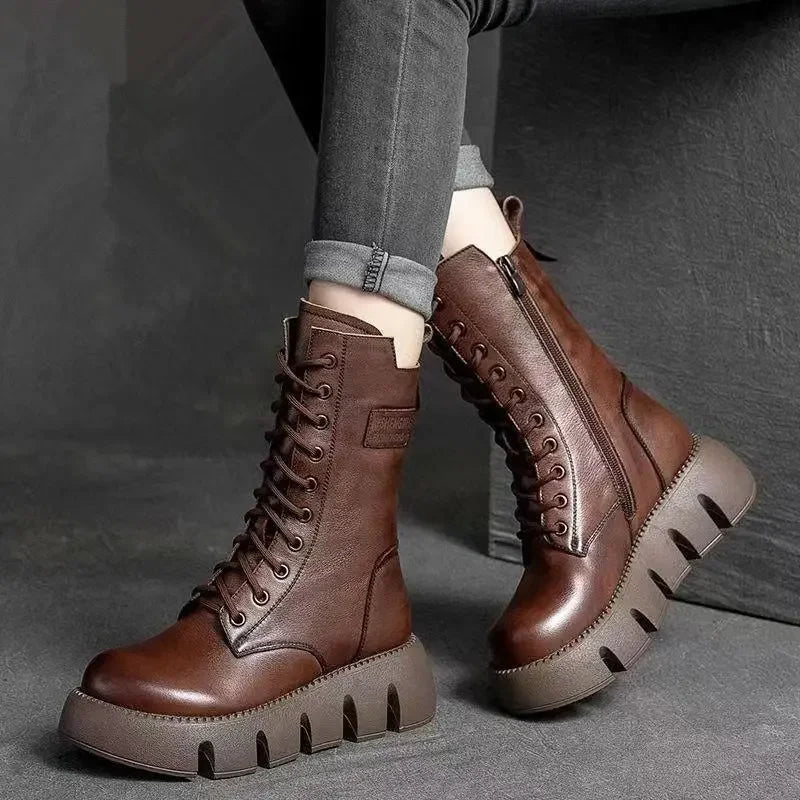 Ultra bequeme & warme Lederstiefel