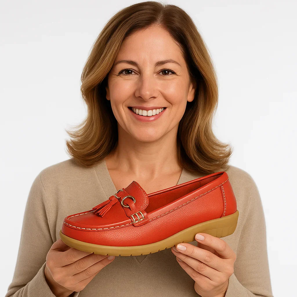 Orthopädischer Leder-Mokassin